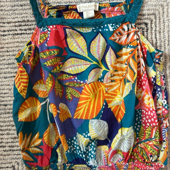Cynthia Rowley Colorful Tropical Leaf Tank Top Vacation Beach Resort Cotton - Picture 2 of 8
